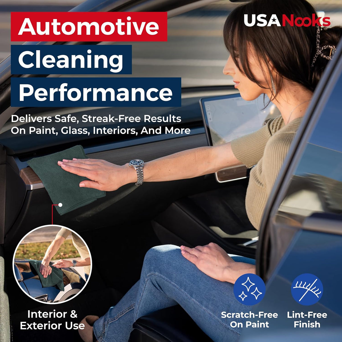 Microfiber Cleaning Cloth Grey - 12 Pcs (12.5"x12.5") - High Performance - 1200 Washes, Ultra Absorbent Microfiber Towel Weave Grime & Liquid for Streak-Free Mirror Shine - Car Washing Cloth