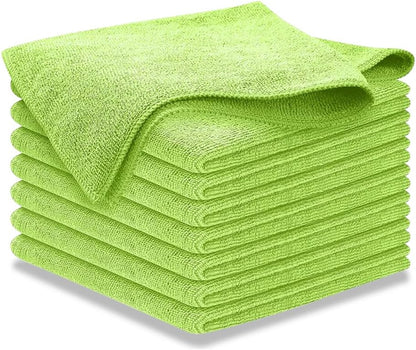 Microfiber Cleaning Cloth Grey - 12 Pcs (12.5"x12.5") - High Performance - 1200 Washes, Ultra Absorbent Microfiber Towel Weave Grime & Liquid for Streak-Free Mirror Shine - Car Washing Cloth