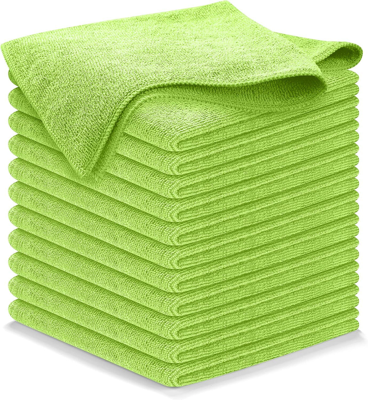 Microfiber Cleaning Cloth Grey - 12 Pcs (12.5"x12.5") - High Performance - 1200 Washes, Ultra Absorbent Microfiber Towel Weave Grime & Liquid for Streak-Free Mirror Shine - Car Washing Cloth
