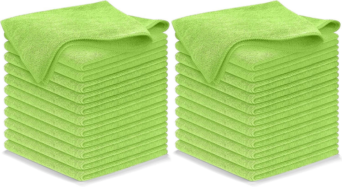 Microfiber Cleaning Cloth Grey - 12 Pcs (12.5"x12.5") - High Performance - 1200 Washes, Ultra Absorbent Microfiber Towel Weave Grime & Liquid for Streak-Free Mirror Shine - Car Washing Cloth