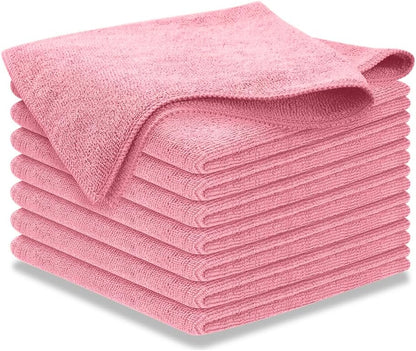 Microfiber Cleaning Cloth Grey - 12 Pcs (12.5"x12.5") - High Performance - 1200 Washes, Ultra Absorbent Microfiber Towel Weave Grime & Liquid for Streak-Free Mirror Shine - Car Washing Cloth