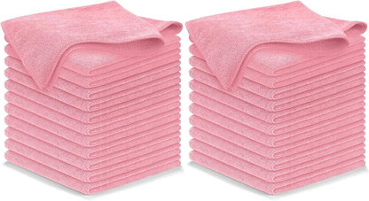 Microfiber Cleaning Cloth Grey - 12 Pcs (12.5"x12.5") - High Performance - 1200 Washes, Ultra Absorbent Microfiber Towel Weave Grime & Liquid for Streak-Free Mirror Shine - Car Washing Cloth