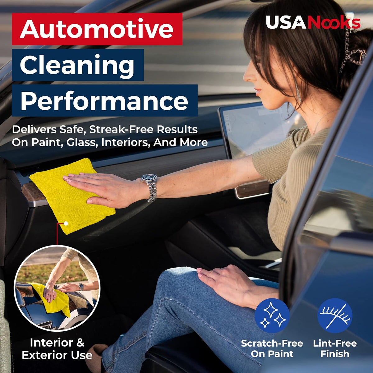 Microfiber Cleaning Cloth Grey - 12 Pcs (12.5"x12.5") - High Performance - 1200 Washes, Ultra Absorbent Microfiber Towel Weave Grime & Liquid for Streak-Free Mirror Shine - Car Washing Cloth