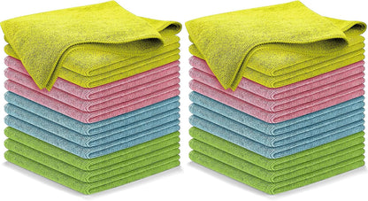Microfiber Cleaning Cloth Grey - 12 Pcs (12.5"x12.5") - High Performance - 1200 Washes, Ultra Absorbent Microfiber Towel Weave Grime & Liquid for Streak-Free Mirror Shine - Car Washing Cloth