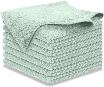 Microfiber Cleaning Cloth Grey - 12 Pcs (12.5"x12.5") - High Performance - 1200 Washes, Ultra Absorbent Microfiber Towel Weave Grime & Liquid for Streak-Free Mirror Shine - Car Washing Cloth