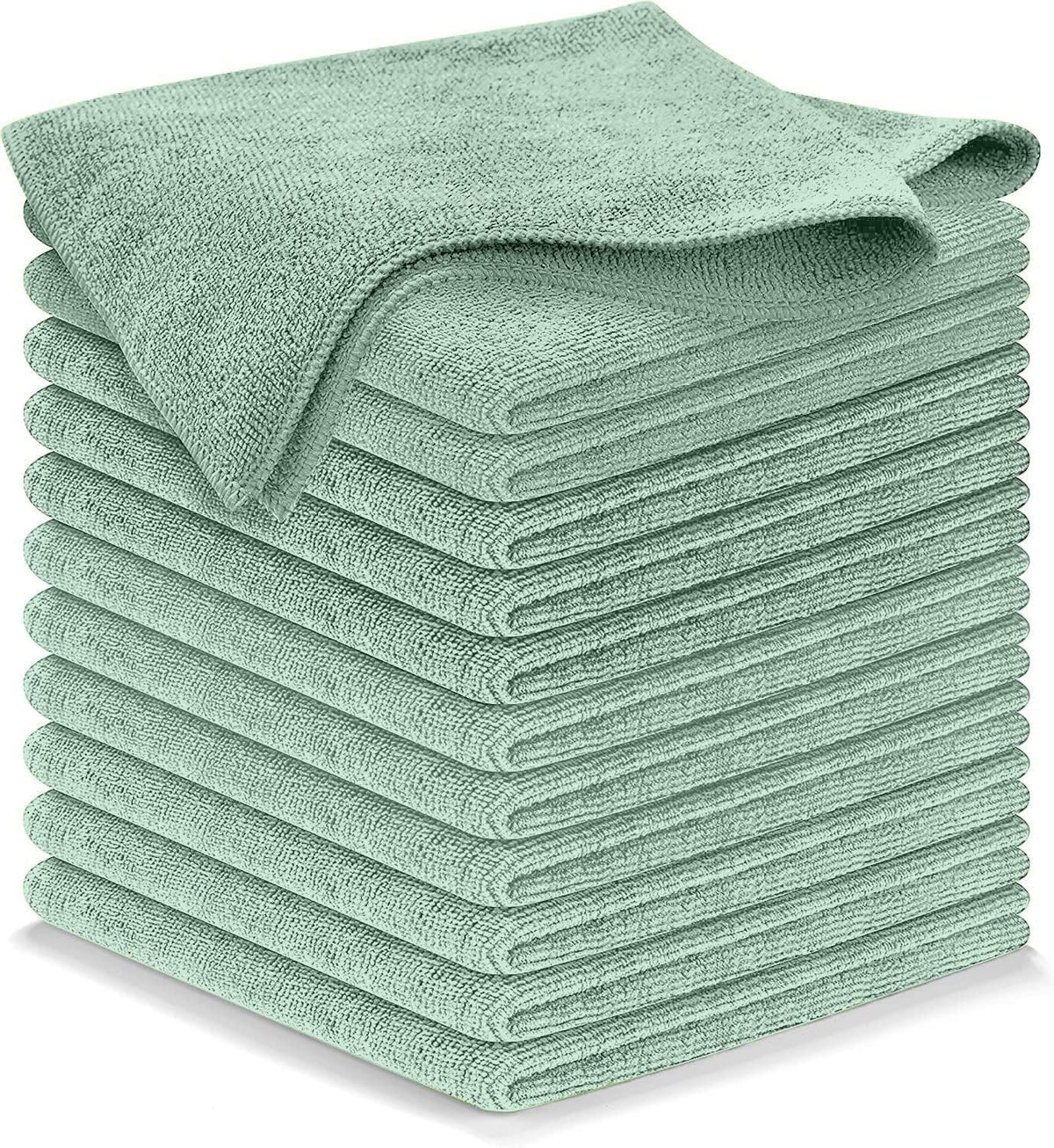 Microfiber Cleaning Cloth Grey - 12 Pcs (12.5"x12.5") - High Performance - 1200 Washes, Ultra Absorbent Microfiber Towel Weave Grime & Liquid for Streak-Free Mirror Shine - Car Washing Cloth