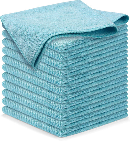 Microfiber Cleaning Cloth Grey - 12 Pcs (12.5"x12.5") - High Performance - 1200 Washes, Ultra Absorbent Microfiber Towel Weave Grime & Liquid for Streak-Free Mirror Shine - Car Washing Cloth