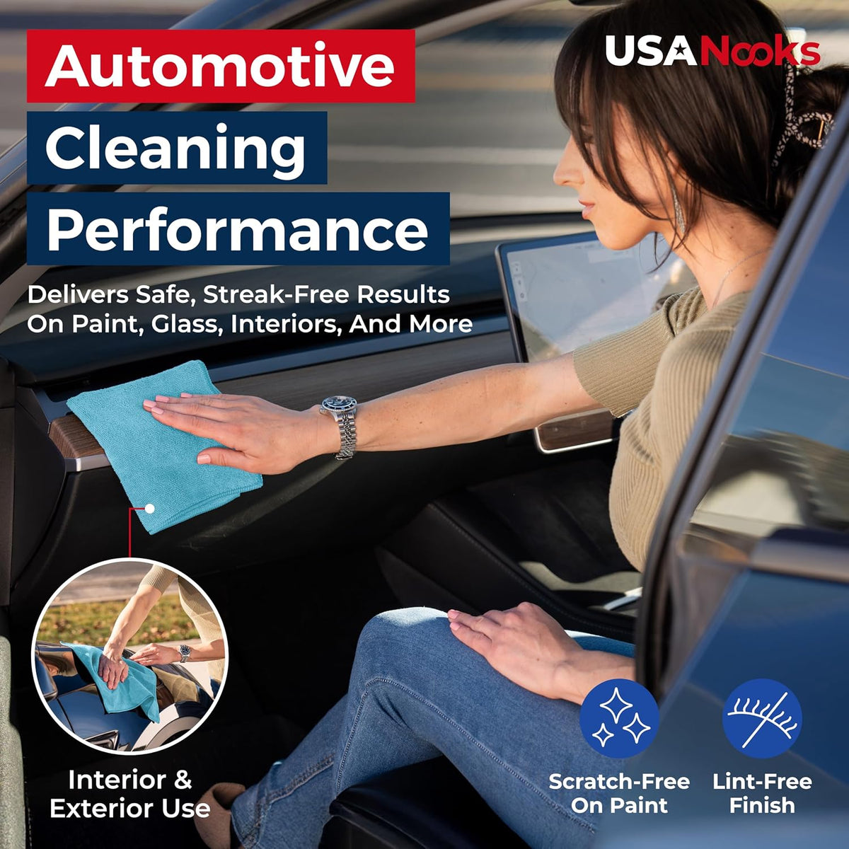 Microfiber Cleaning Cloth Grey - 12 Pcs (12.5"x12.5") - High Performance - 1200 Washes, Ultra Absorbent Microfiber Towel Weave Grime & Liquid for Streak-Free Mirror Shine - Car Washing Cloth