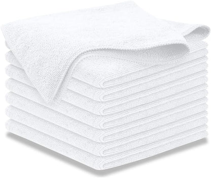 Microfiber Cleaning Cloth Grey - 12 Pcs (12.5"x12.5") - High Performance - 1200 Washes, Ultra Absorbent Microfiber Towel Weave Grime & Liquid for Streak-Free Mirror Shine - Car Washing Cloth