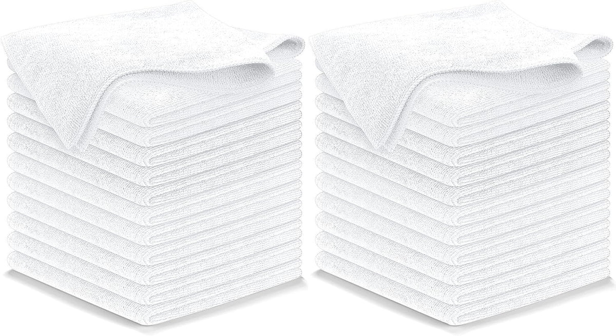 Microfiber Cleaning Cloth Grey - 12 Pcs (12.5"x12.5") - High Performance - 1200 Washes, Ultra Absorbent Microfiber Towel Weave Grime & Liquid for Streak-Free Mirror Shine - Car Washing Cloth