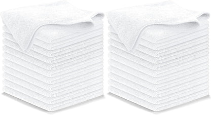 Microfiber Cleaning Cloth Grey - 12 Pcs (12.5"x12.5") - High Performance - 1200 Washes, Ultra Absorbent Microfiber Towel Weave Grime & Liquid for Streak-Free Mirror Shine - Car Washing Cloth