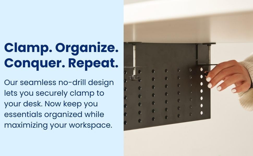 Laptop Side Storage Vertical Stand Under Desk top Storage Clamp On Desktop Shelf Hanging Desk Organizer Computer Mount Side Table Organizer Caddy Book Caddy - One Tier White