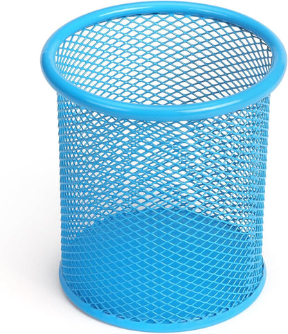Pen Holder Cup for Desk, Wire Mesh Pencil Cup Holder, Pink