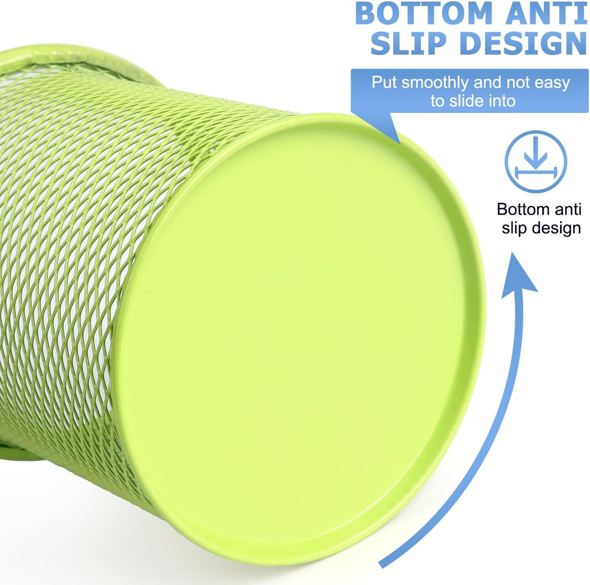 Pen Holder Cup for Desk, Wire Mesh Pencil Cup Holder, Pink