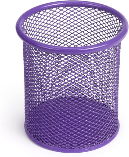 Pen Holder Cup for Desk, Wire Mesh Pencil Cup Holder, Pink