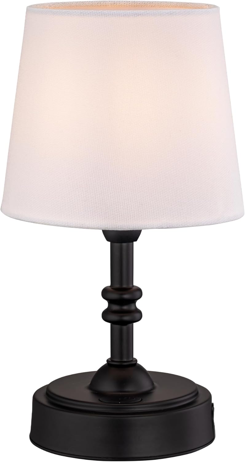 Seraph mini – Cordless LED Table Lamp with Dimmer, Built-in Rechargeable Battery, 3-Level Brightness, Patio Table Lamp, Bedside Night Lamp, Ambient Light for Restaurant, Antique Brass