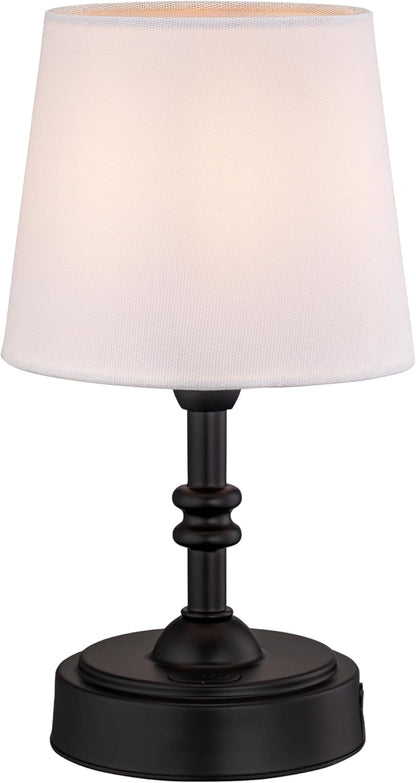 Seraph mini – Cordless LED Table Lamp with Dimmer, Built-in Rechargeable Battery, 3-Level Brightness, Patio Table Lamp, Bedside Night Lamp, Ambient Light for Restaurant, Antique Brass