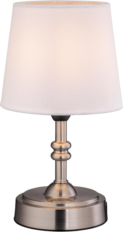 Seraph mini – Cordless LED Table Lamp with Dimmer, Built-in Rechargeable Battery, 3-Level Brightness, Patio Table Lamp, Bedside Night Lamp, Ambient Light for Restaurant, Antique Brass