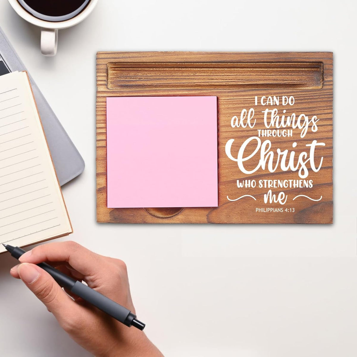 You Got This Sticky Note Holder, Inspirational Desk Organizer, Motivational Gift for Friends, Coworkers, Teachers, Self-Stick Note Pad Holders EDP126