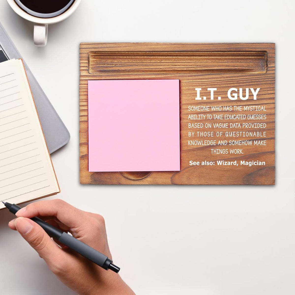 You Got This Sticky Note Holder, Inspirational Desk Organizer, Motivational Gift for Friends, Coworkers, Teachers, Self-Stick Note Pad Holders EDP126