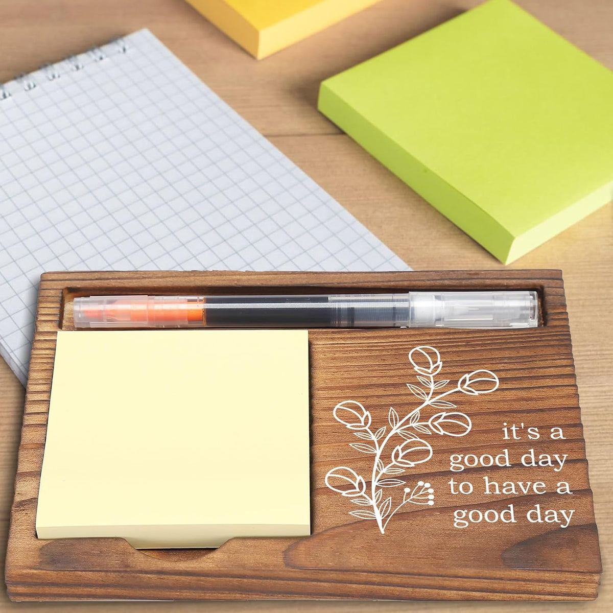 You Got This Sticky Note Holder, Inspirational Desk Organizer, Motivational Gift for Friends, Coworkers, Teachers, Self-Stick Note Pad Holders EDP126