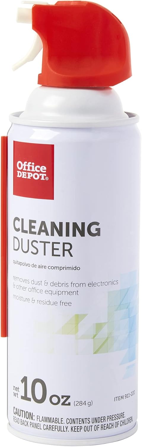Cleaning Duster, 10 Oz Compressed Canned Air for Electronics, Keyboard Cleaner for Computer, Laptop, PC, Printer, Office Equipment, Moisture-Free, Pack of 12