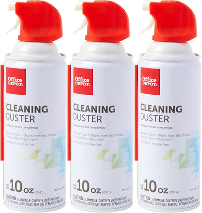 Cleaning Duster, 10 Oz Compressed Canned Air for Electronics, Keyboard Cleaner for Computer, Laptop, PC, Printer, Office Equipment, Moisture-Free, Pack of 12