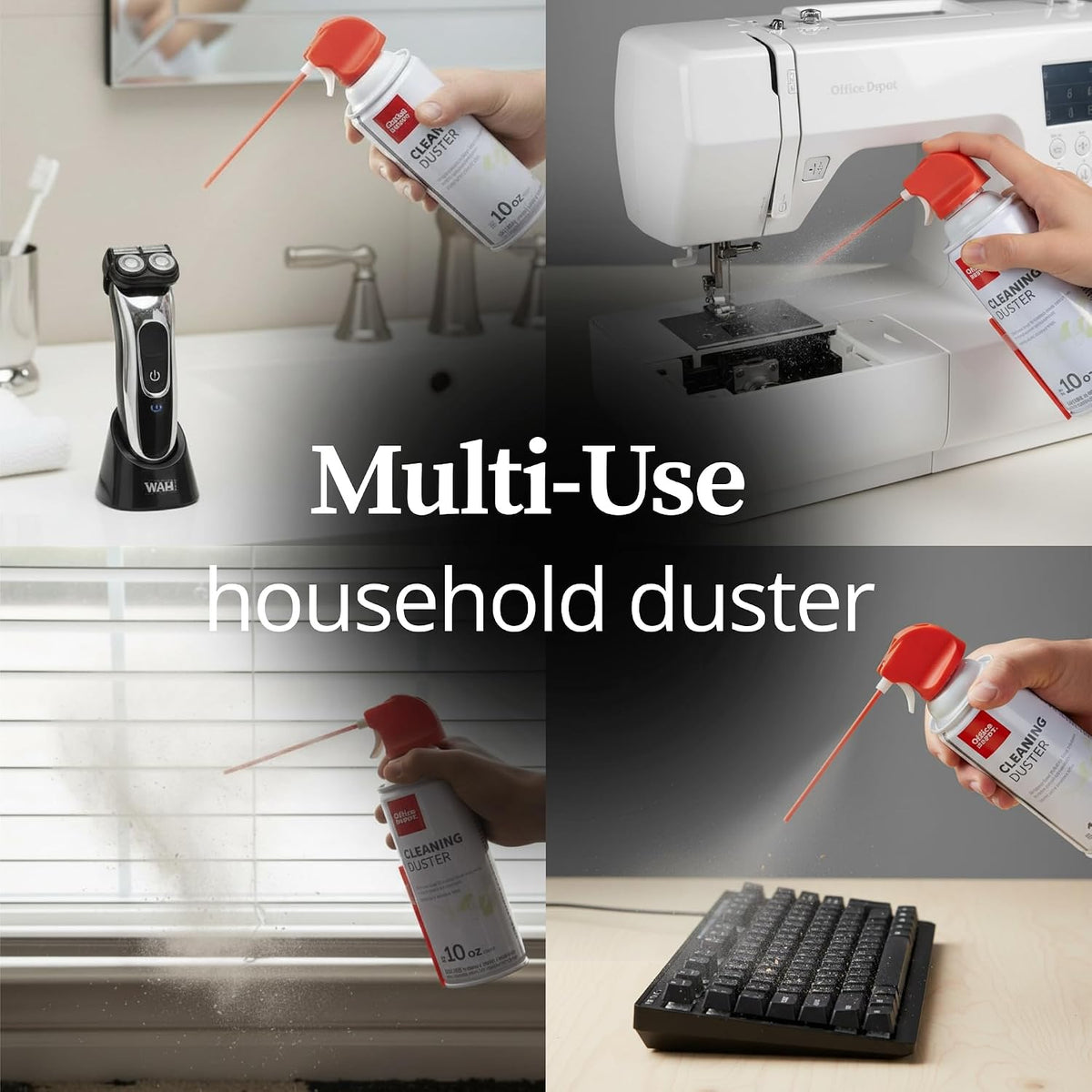 Cleaning Duster, 10 Oz Compressed Canned Air for Electronics, Keyboard Cleaner for Computer, Laptop, PC, Printer, Office Equipment, Moisture-Free, Pack of 12