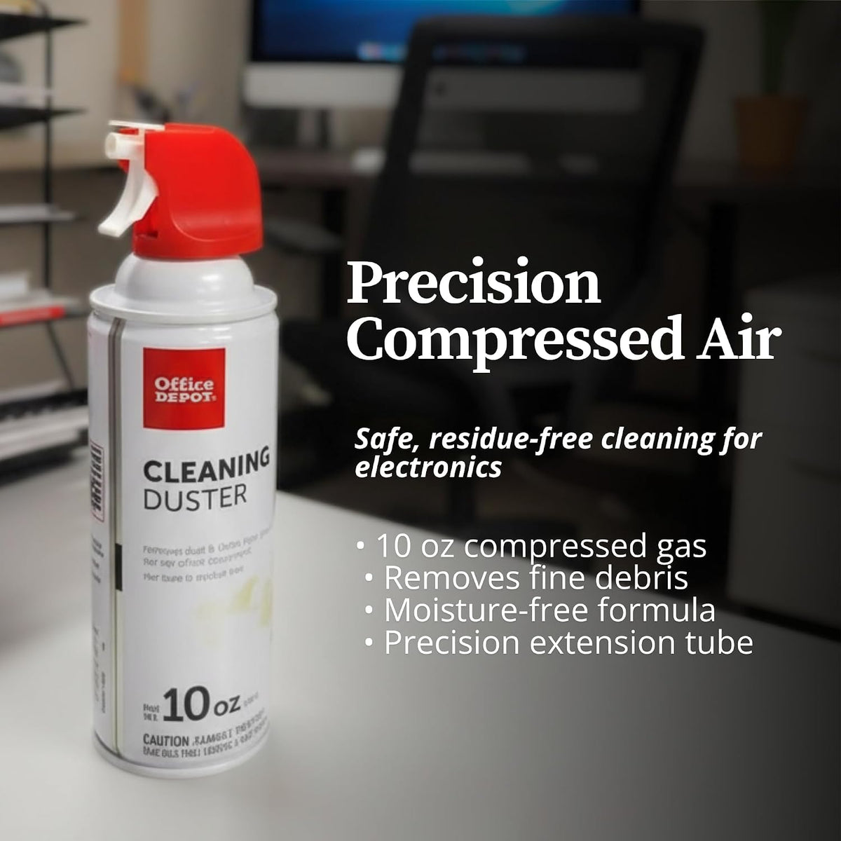 Cleaning Duster, 10 Oz Compressed Canned Air for Electronics, Keyboard Cleaner for Computer, Laptop, PC, Printer, Office Equipment, Moisture-Free, Pack of 12