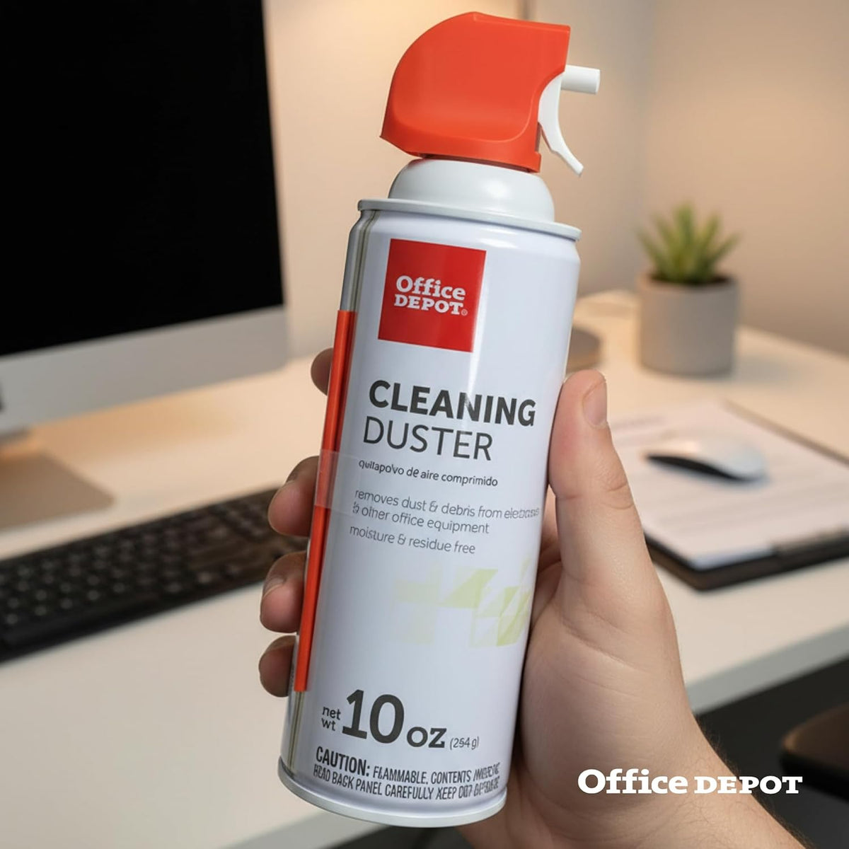 Cleaning Duster, 10 Oz Compressed Canned Air for Electronics, Keyboard Cleaner for Computer, Laptop, PC, Printer, Office Equipment, Moisture-Free, Pack of 12