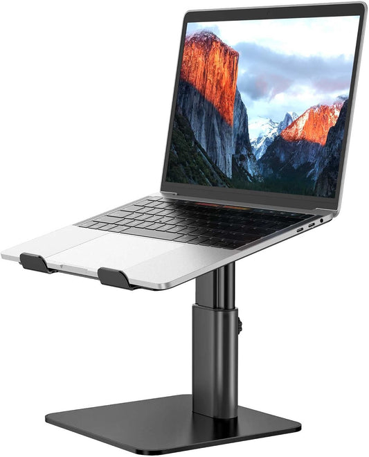 LSX6N Laptop Stand, Ergonomic Adjustable Notebook Riser, Computer Holder, Laptop Mount Compatible with 10-15.6" Laptops, Black