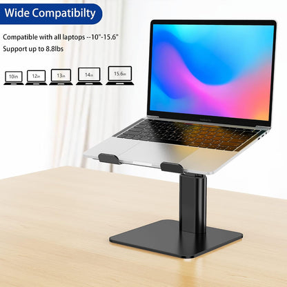 LSX6N Laptop Stand, Ergonomic Adjustable Notebook Riser, Computer Holder, Laptop Mount Compatible with 10-15.6" Laptops, Black