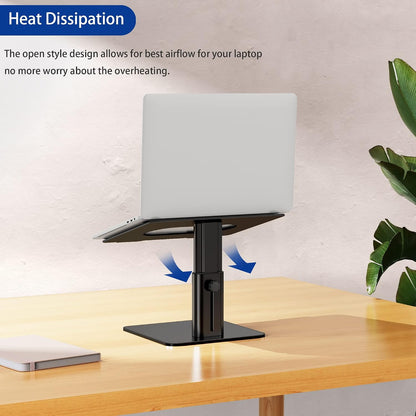 LSX6N Laptop Stand, Ergonomic Adjustable Notebook Riser, Computer Holder, Laptop Mount Compatible with 10-15.6" Laptops, Black