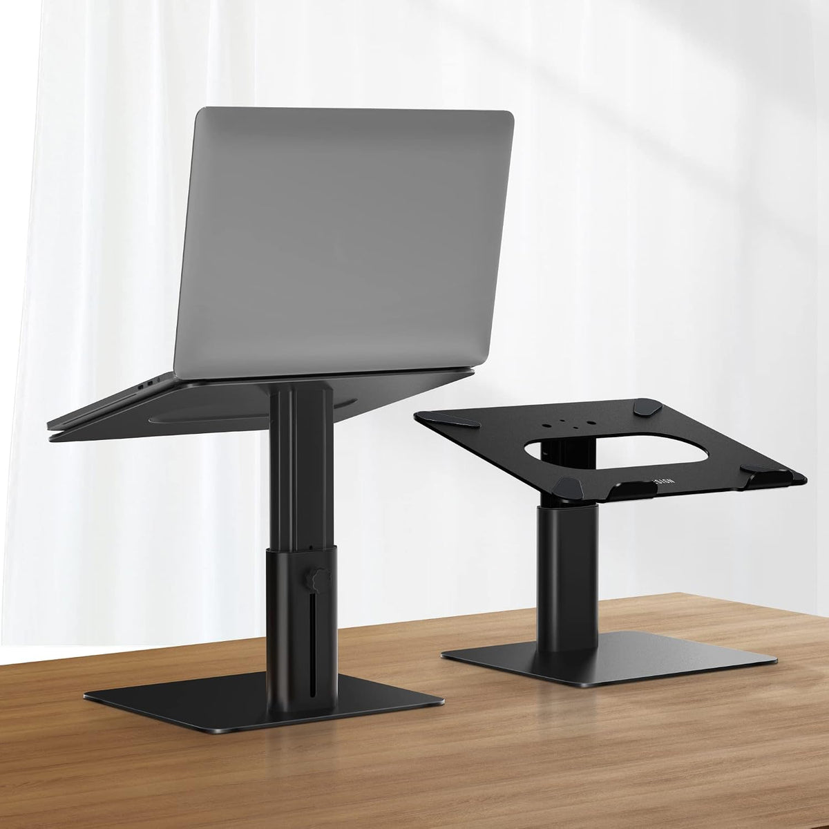 LSX6N Laptop Stand, Ergonomic Adjustable Notebook Riser, Computer Holder, Laptop Mount Compatible with 10-15.6" Laptops, Black