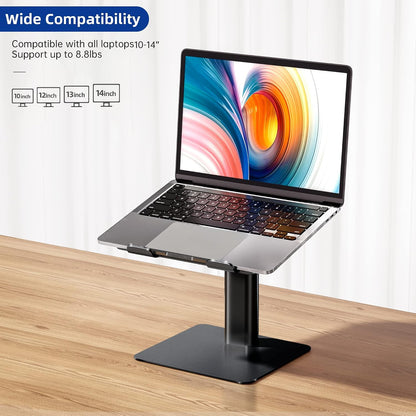 LSX6N Laptop Stand, Ergonomic Adjustable Notebook Riser, Computer Holder, Laptop Mount Compatible with 10-15.6" Laptops, Black