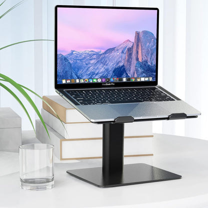 LSX6N Laptop Stand, Ergonomic Adjustable Notebook Riser, Computer Holder, Laptop Mount Compatible with 10-15.6" Laptops, Black