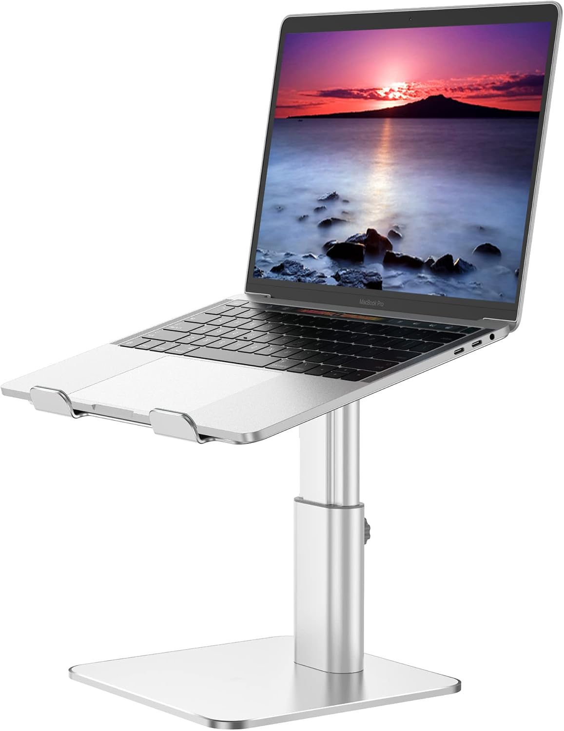 LSX6N Laptop Stand, Ergonomic Adjustable Notebook Riser, Computer Holder, Laptop Mount Compatible with 10-15.6" Laptops, Black