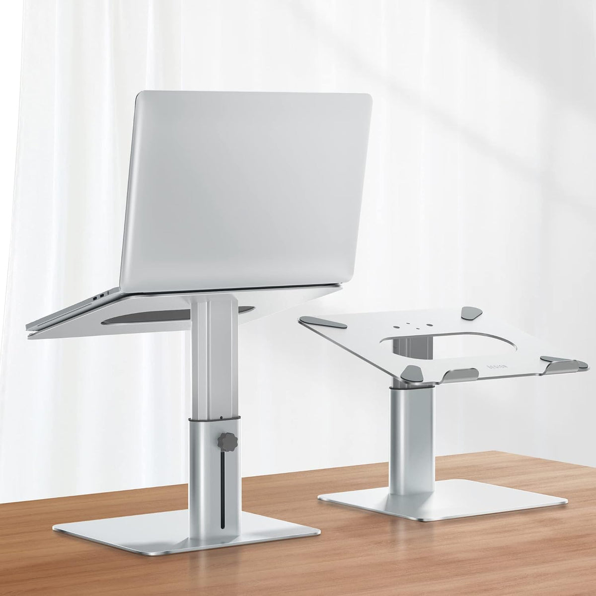 LSX6N Laptop Stand, Ergonomic Adjustable Notebook Riser, Computer Holder, Laptop Mount Compatible with 10-15.6" Laptops, Black