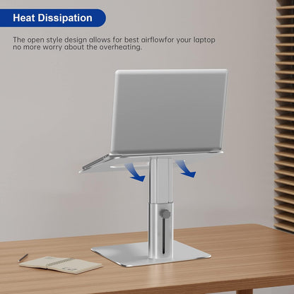 LSX6N Laptop Stand, Ergonomic Adjustable Notebook Riser, Computer Holder, Laptop Mount Compatible with 10-15.6" Laptops, Black