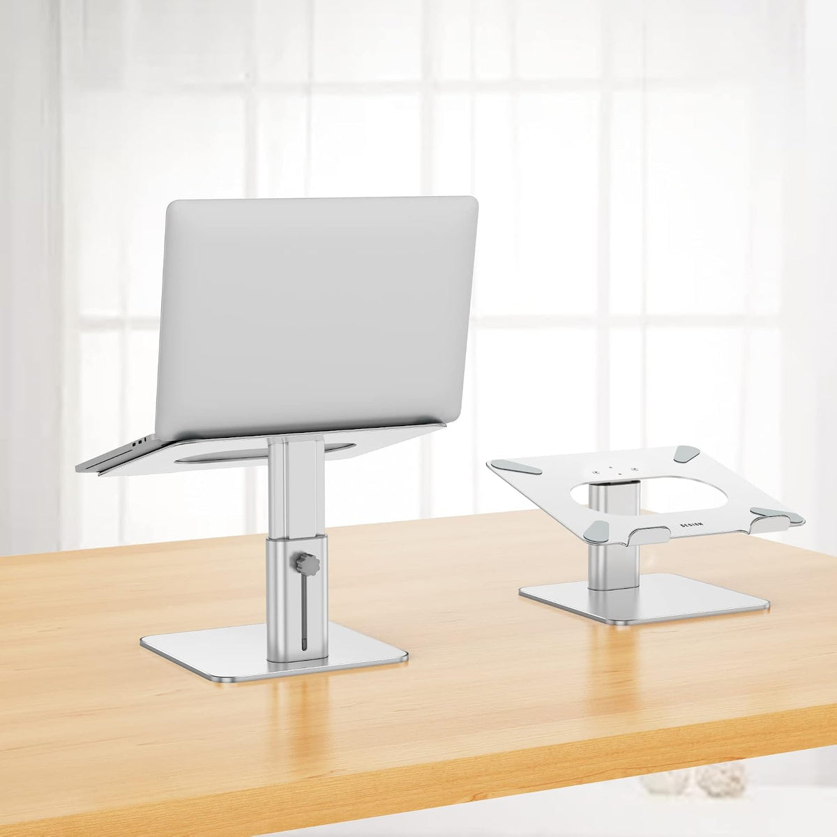 LSX6N Laptop Stand, Ergonomic Adjustable Notebook Riser, Computer Holder, Laptop Mount Compatible with 10-15.6" Laptops, Black