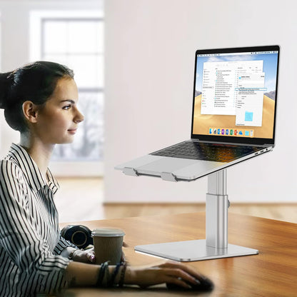 LSX6N Laptop Stand, Ergonomic Adjustable Notebook Riser, Computer Holder, Laptop Mount Compatible with 10-15.6" Laptops, Black