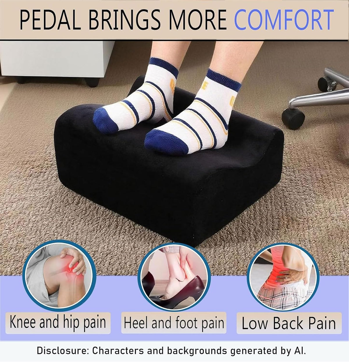 Work Foot Rest Under Desk,Comfort Foot Rest for Couch