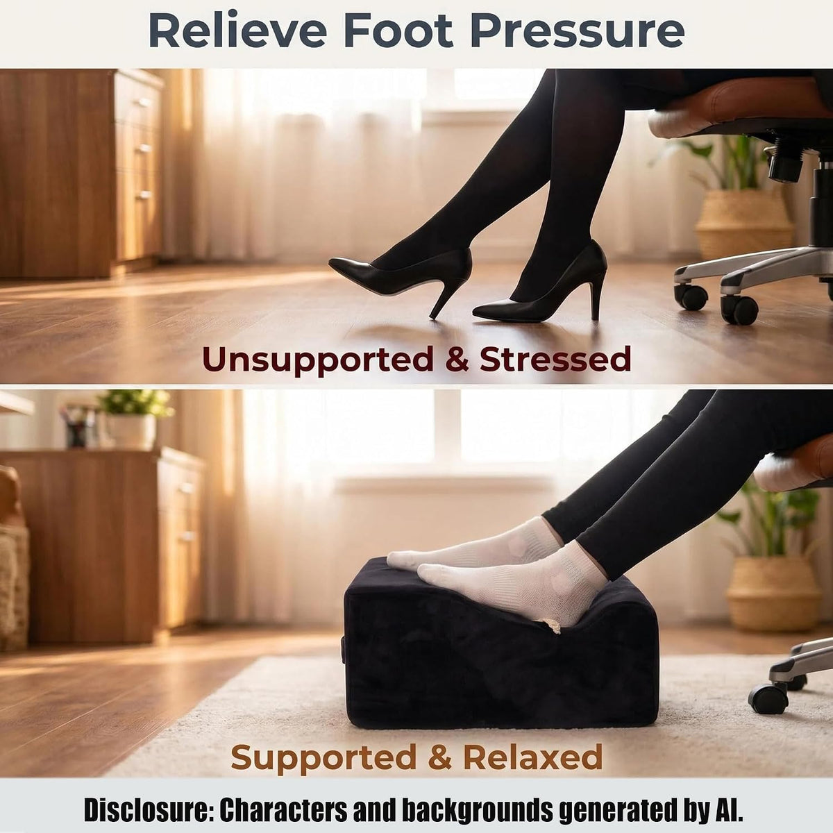 Work Foot Rest Under Desk,Comfort Foot Rest for Couch