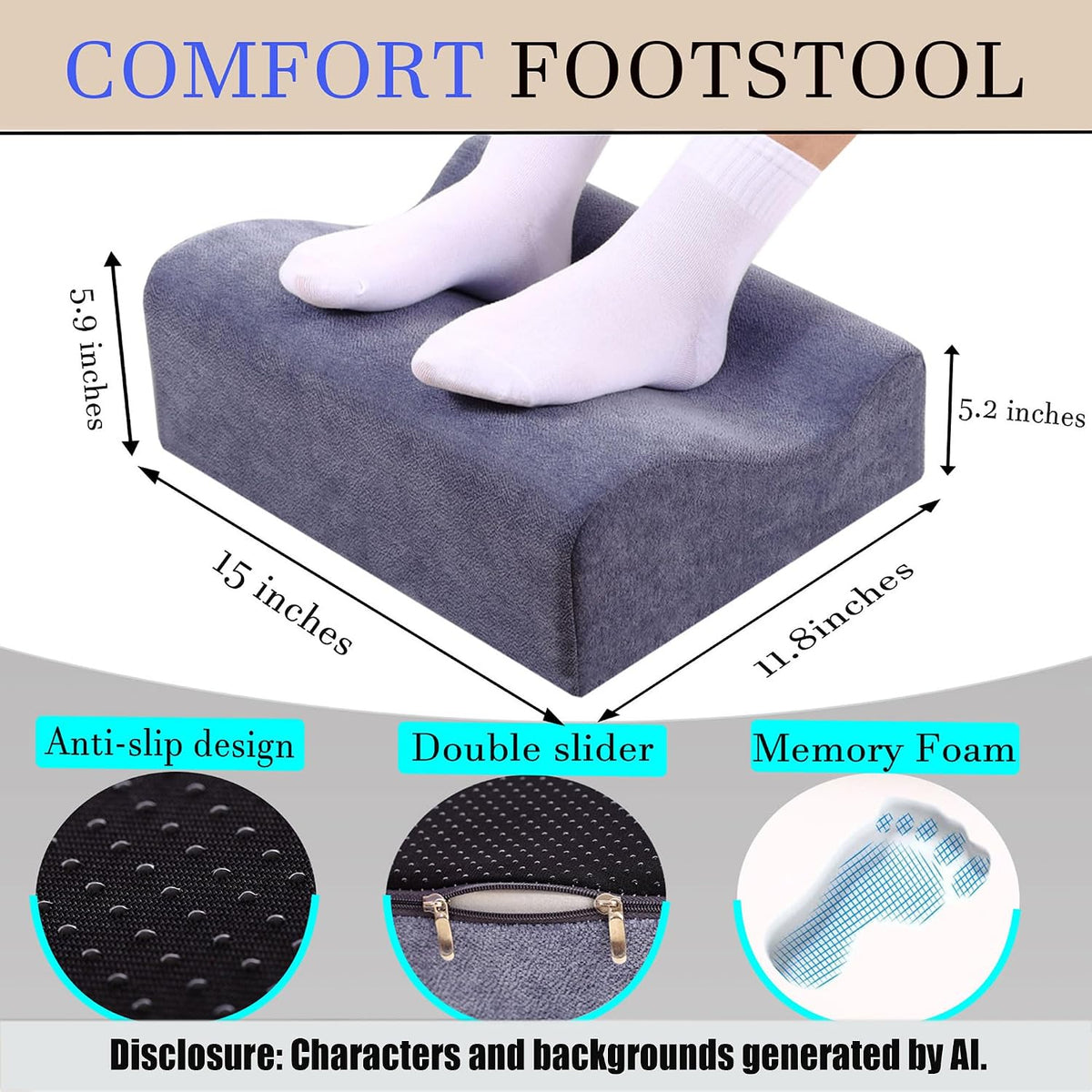 Work Foot Rest Under Desk,Comfort Foot Rest for Couch