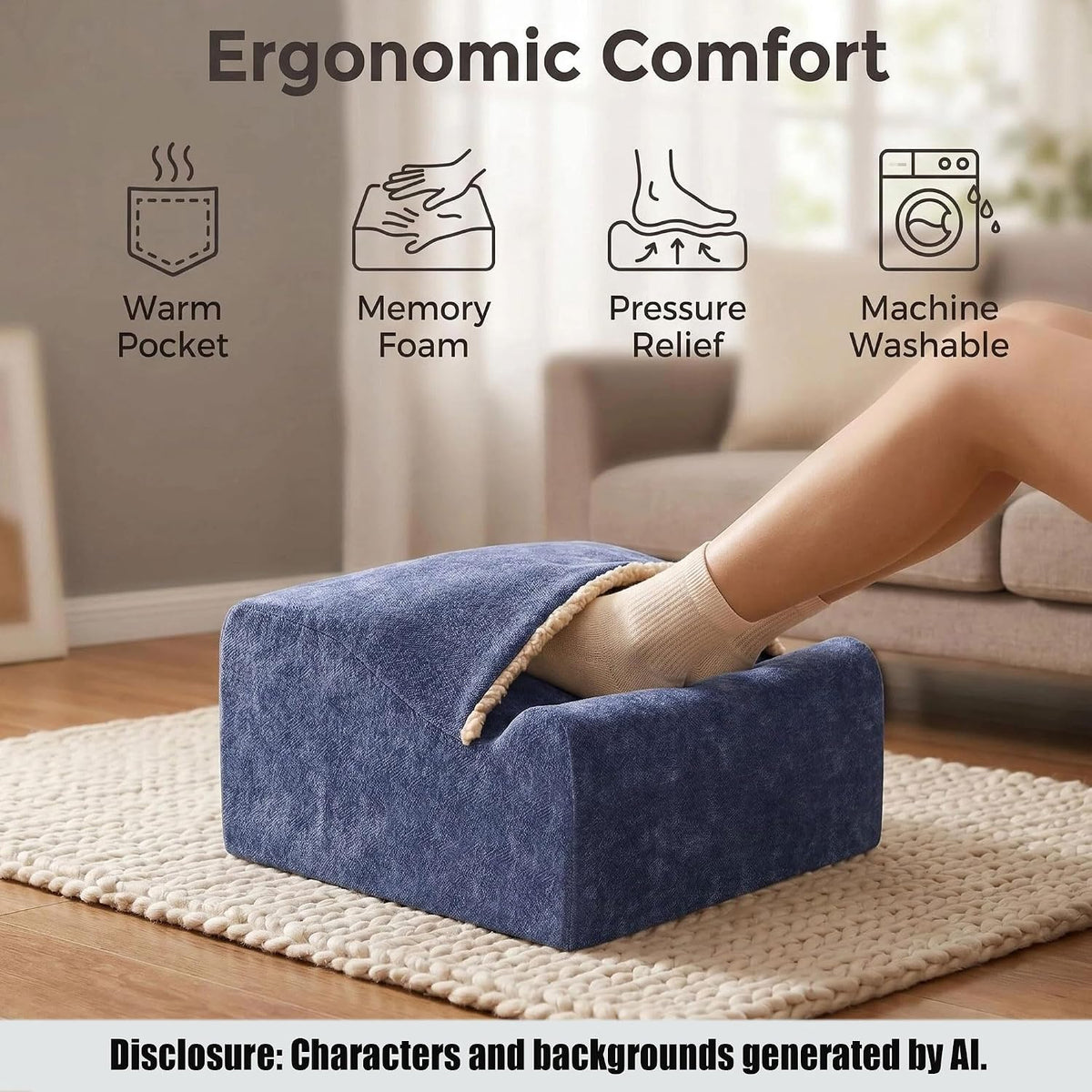 Work Foot Rest Under Desk,Comfort Foot Rest for Couch