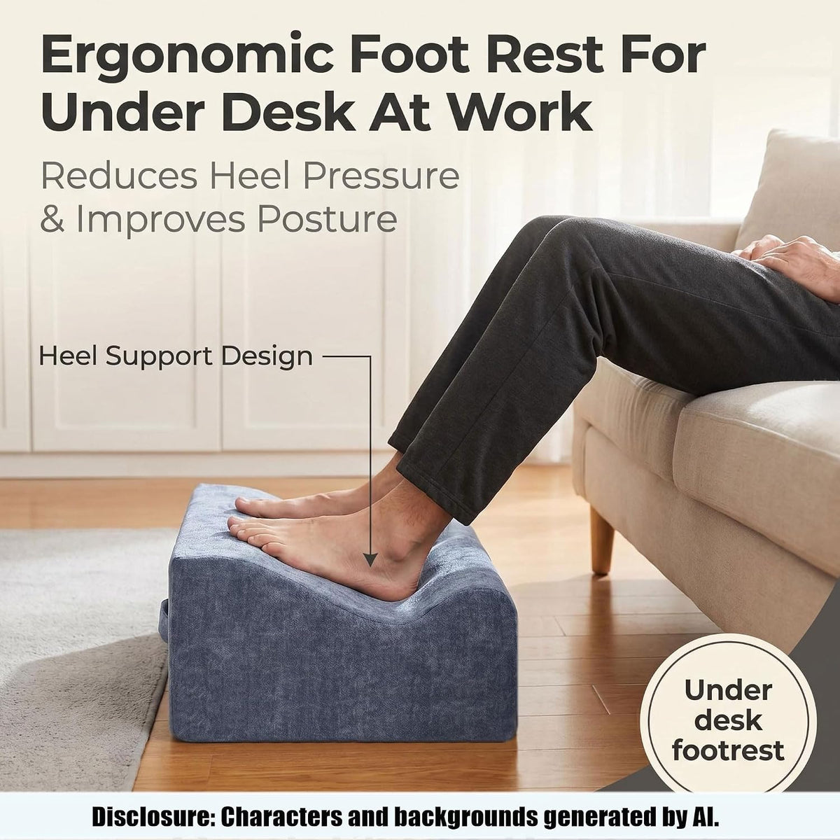 Work Foot Rest Under Desk,Comfort Foot Rest for Couch