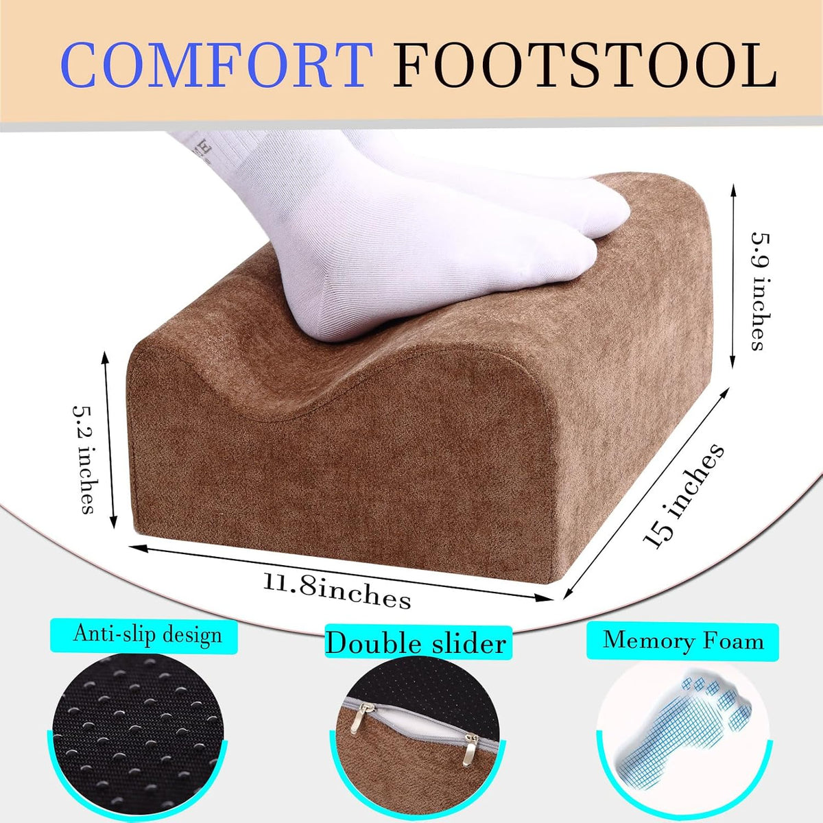 Work Foot Rest Under Desk,Comfort Foot Rest for Couch