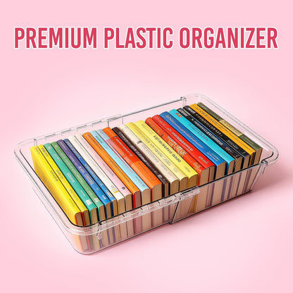14Pcs Expandable Clear Drawer Organizers, Desk Drawer Organizer Set, Acrylic Organizer Bins for Kitchen, Bathroom, Office, Makeup, 3-Size acrylic organizers & Vanity Organizer Trays