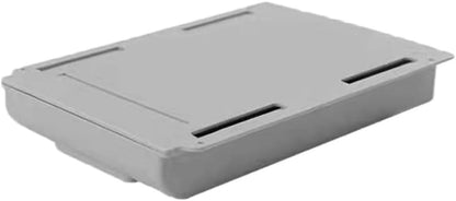 Under Desk Drawer Storage Box 9.84in – Hidden Self-Adhesive Box for Stationery and Makeup, Leak-Proof ABS Plastic Organizer(S)