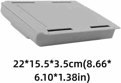 Under Desk Drawer Storage Box 9.84in – Hidden Self-Adhesive Box for Stationery and Makeup, Leak-Proof ABS Plastic Organizer(S)